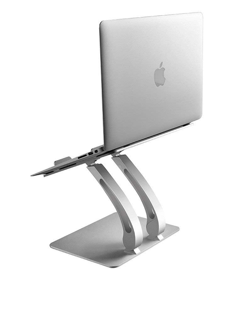 Adjustable Aluminum Laptop Stand with Folding Design and Cooling Base