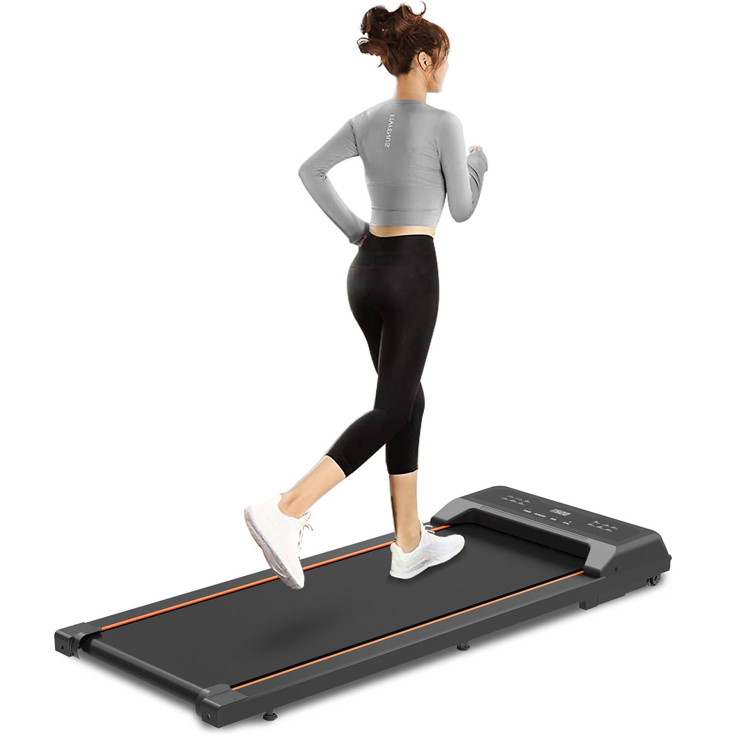 Under-Desk Walking Pad Treadmill with LED Display and Remote Control (Portable, 2.5 HP)
