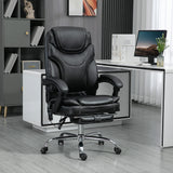 Reclining Office Chair with 6-Point Vibration Massage, Lumbar Heat, and Retractable Footrest
