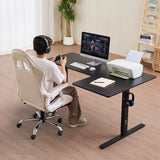 Electric Height Adjustable L Shaped Desk, 63 Inch Standing Corner Desk for Home Office and Gaming, Black