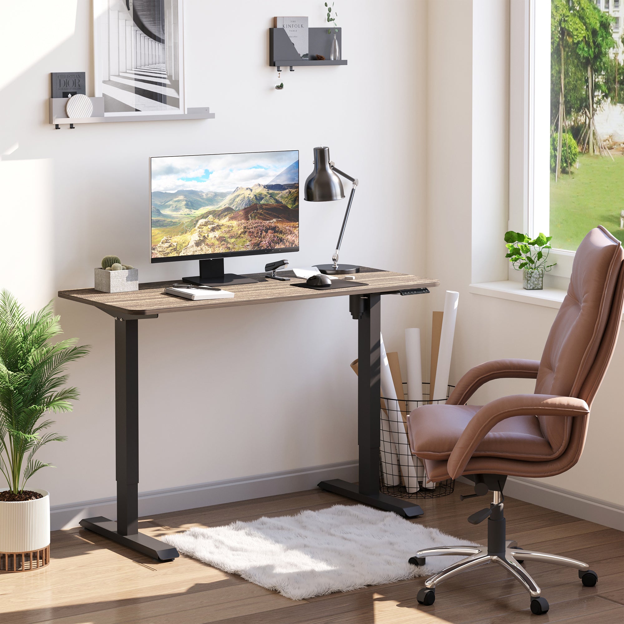 Electric Height Adjustable Standing Desk – 54" Desktop