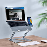 Adjustable Aluminum Laptop Stand with Elevated Lift Design