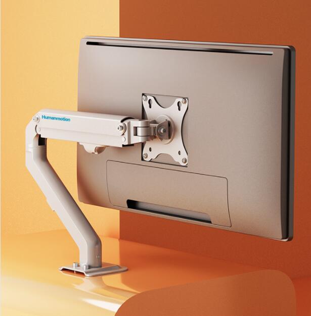 Rotating Telescopic Monitor Arm with Mechanical Spring for 17–27 Inch Screens