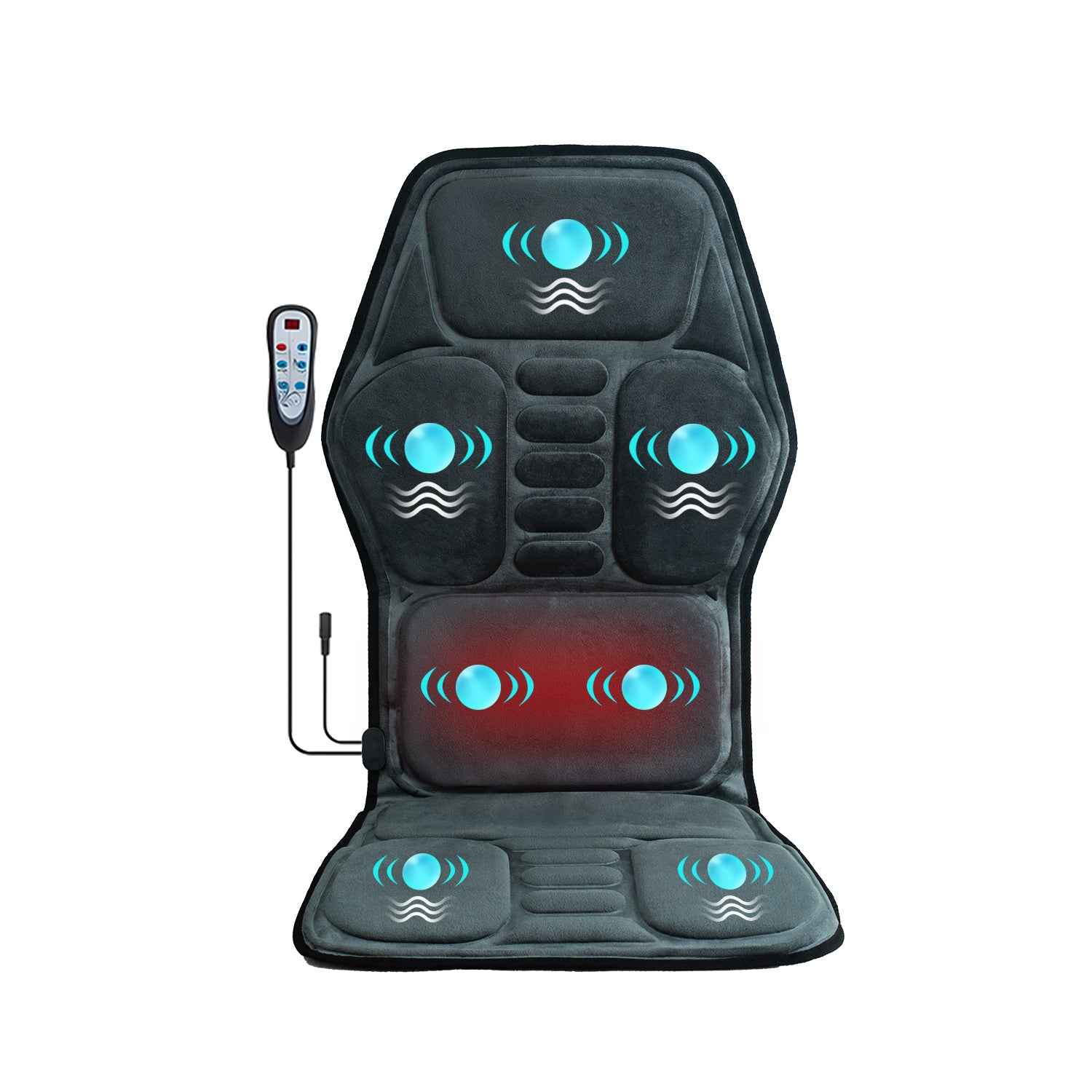 Heated Massage Chair Pad with 9 Massage Zones and Lumbar Support